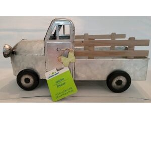 Way to Celebrate Spring Metal Truck Decor 11" Walmart Galvanized Farmhouse BOHO